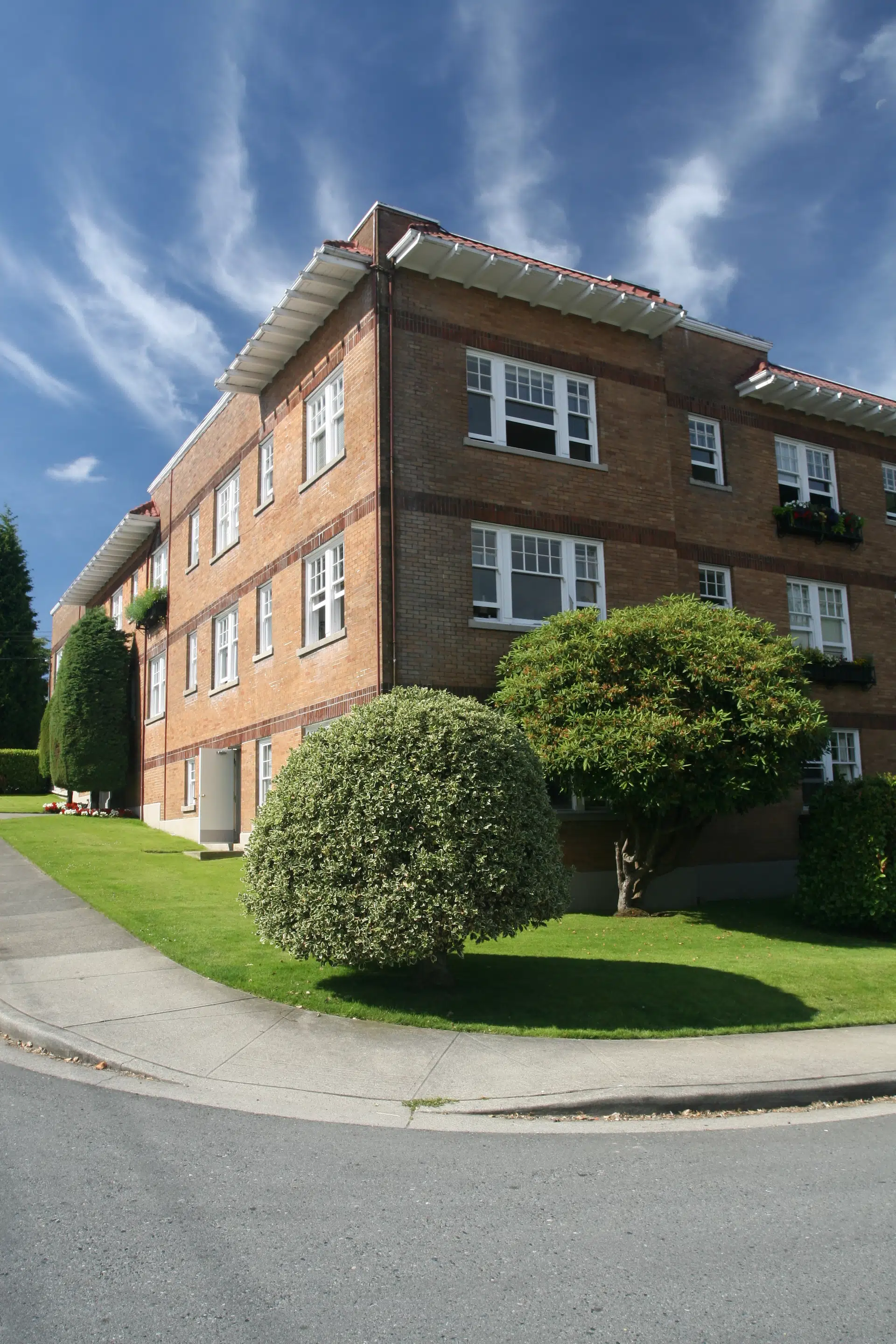 Historic brick commercial building in Alaska
