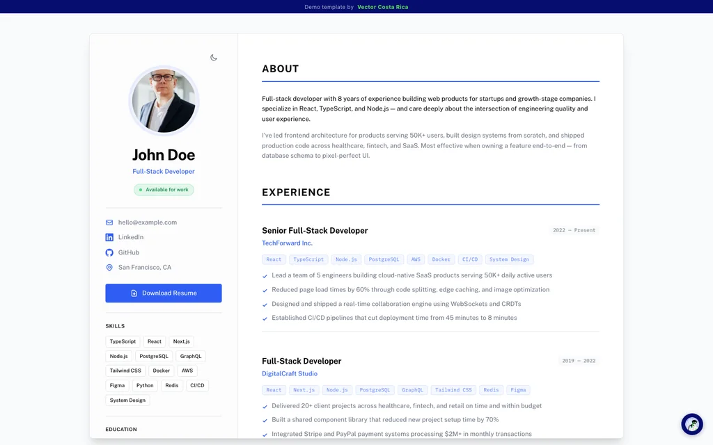 Resume / Portfolio Template